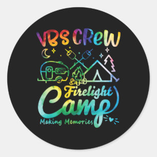 Vbs Crew Camp Firelight Vacation Bible School Camp Classic Round Sticker