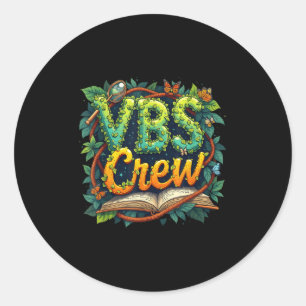 Vbs Crew Camp Youth 2025 Magnified Insects Adventu Classic Round Sticker