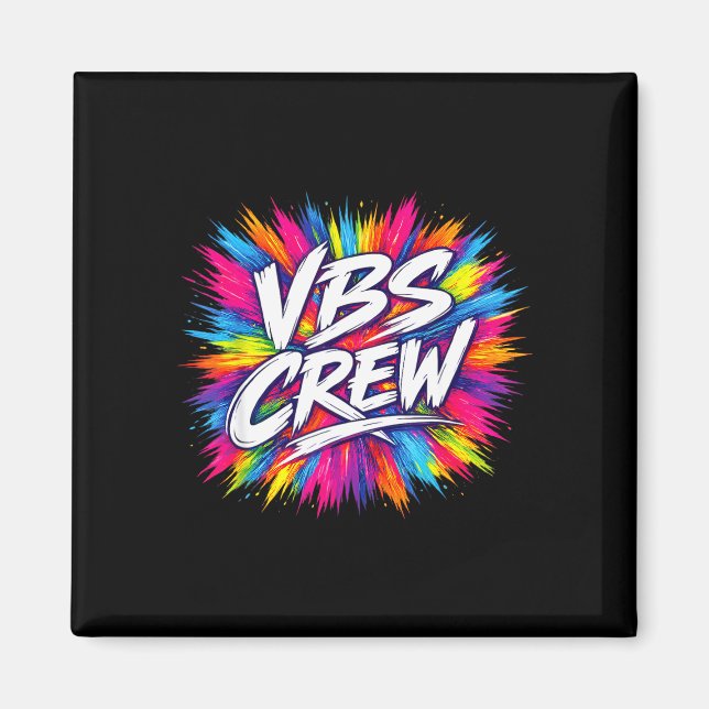 Vbs crew colourful splash vacation bible school vb magnet (Front)
