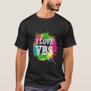 Vbs Crew Vacation Bible School Paint Splatter T-Shirt