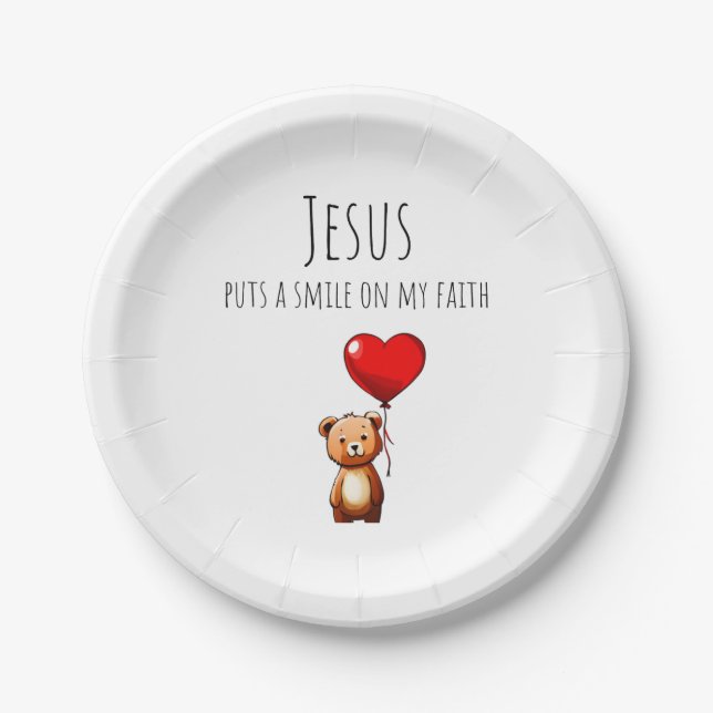 VBS Jesus puts a smile on my faith - party plate (Front)
