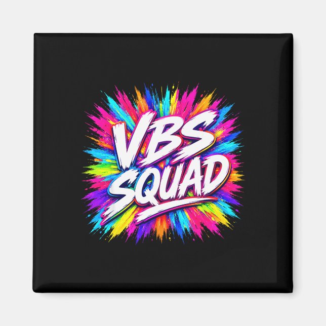 Vbs squad colourful splash vacation bible school magnet (Front)