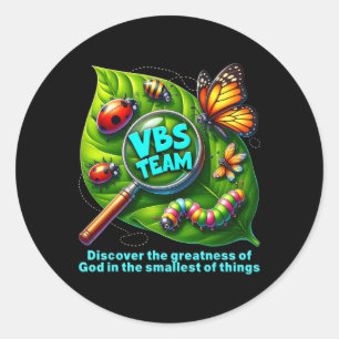 Vbs Team 2025 Magnified Smallest Insects Adventure Classic Round Sticker