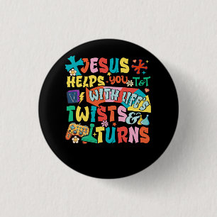 VBS Twist And Turn 2023 Following Jesus Changes Th 3 Cm Round Badge