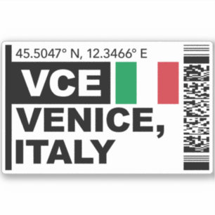 VCE Venice Boarding Pass - Italy Travel