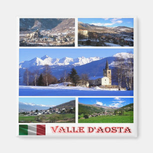 VDA005  VALLE D'AOSTA, Mosaic, Italy, Fridge Magnet