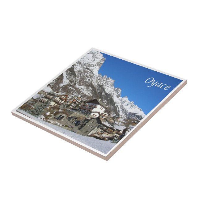 VDA019 OYACE, Aosta Valley, Italy, Ceramic Tile (Side)