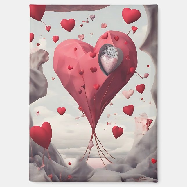 VDay mag heart Magnet (Front)