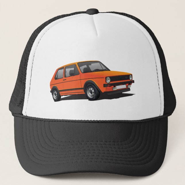 VDUB Wagen Golf GTI MK1 grey trucker hat (Front)