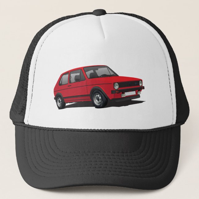 VDUB Wagen Golf GTI MK1 red cap (Front)