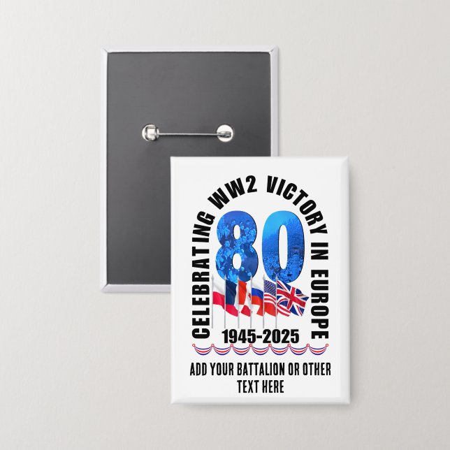 VE DAY 80th Anniversary Victory in Europe WW2 (Front/Back)