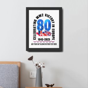 VE DAY 80th Anniversary Victory in Europe WW2 Poster