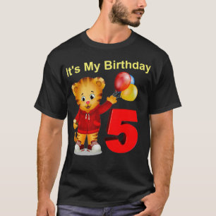Vebyhogh Daniel Tiger 5 Yr Old Kid Birthday T-Shirt