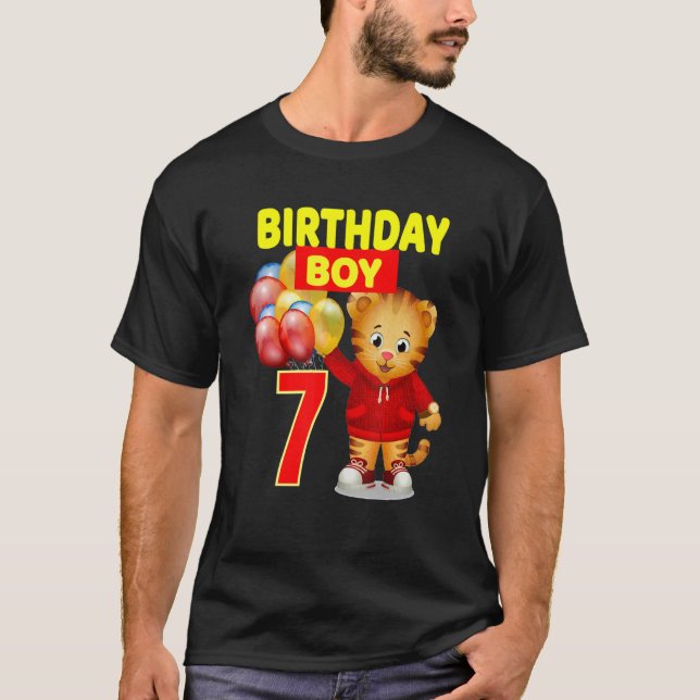 Vebyhogh  Daniel Tiger 7 Yr Old Toddler Birthday B T-Shirt (Front)