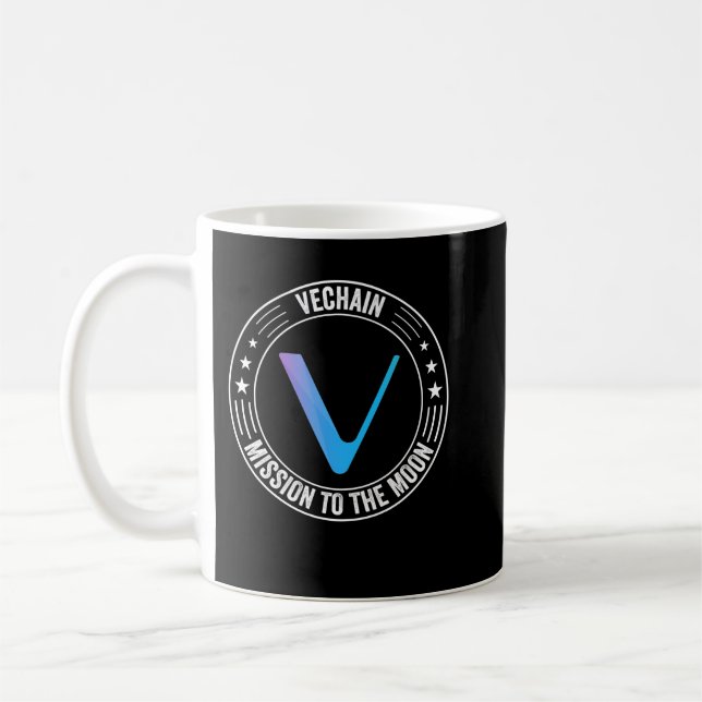 Vechain Mission To The Moon VET Crypto Coin HODL Coffee Mug (Left)