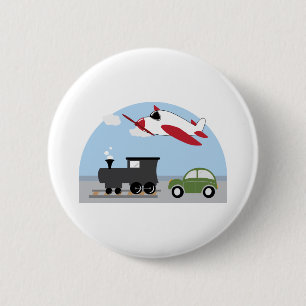 Vechicles 6 Cm Round Badge