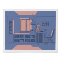 vector 3D illustration, living room