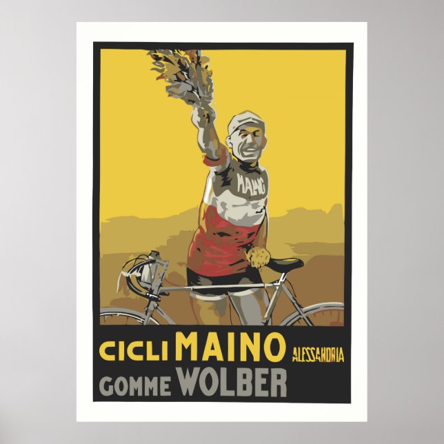 Vector Art, cycling, Italian champion 1920 Poster (Front)