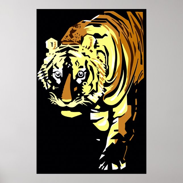 Vector art deco tiger poster (Front)