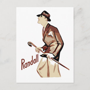 Vector Art Jazz Age Men's fashion Postcard
