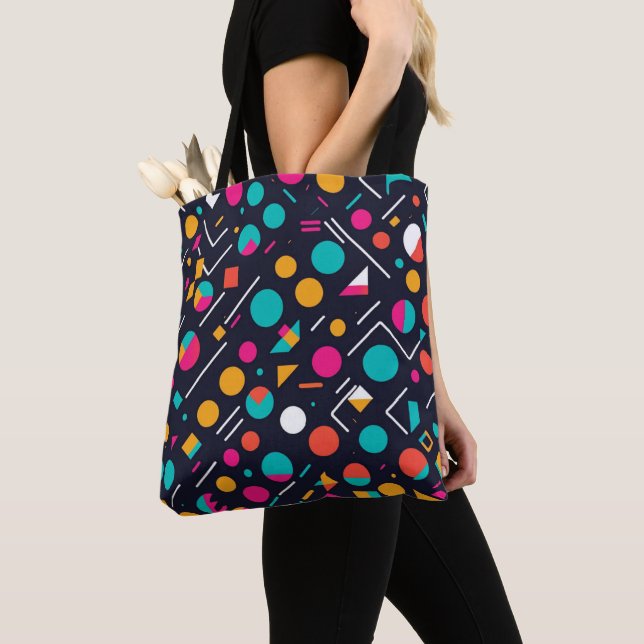 Vector Art Tote Bag: Bold Colours and Crisp Lines Bag (Close Up)