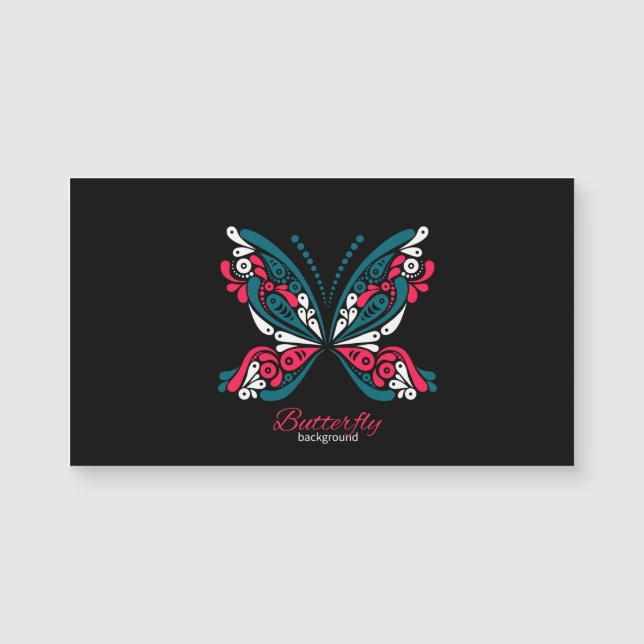 Vector background with beautiful butterfly. tattoo (Front)
