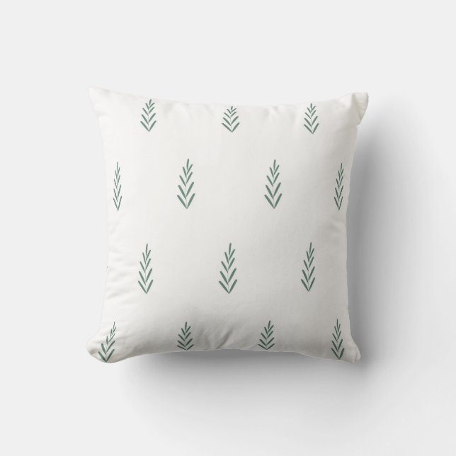 vector botanical simple pattern with plants cushion (Front)