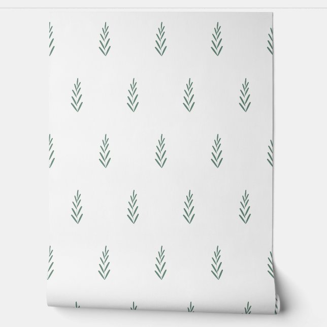 vector botanical simple pattern with plants wallpaper (Unrolling)