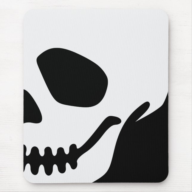 Vector Cartoon Skull Mouse Pad (Front)