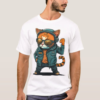 Vector Cat Character T-Shirt