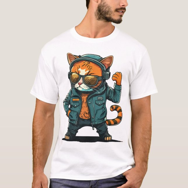 Vector Cat Character T-Shirt  (Front)