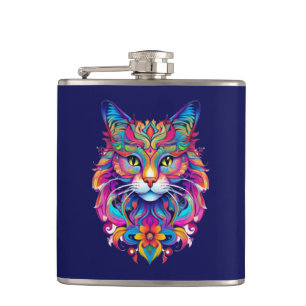 Vector Cat Hip Flask