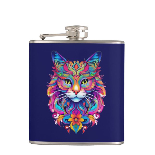 Vector Cat Hip Flask (Front)
