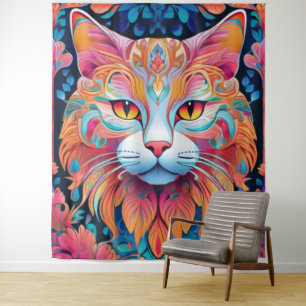 Vector Cat Tapestry