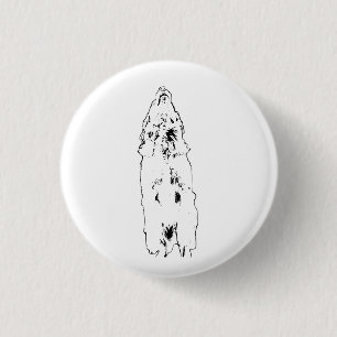 Vector circle, golden poise 3 cm round badge