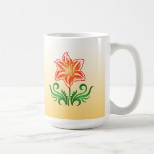 Vector Flower: Coffee Mug