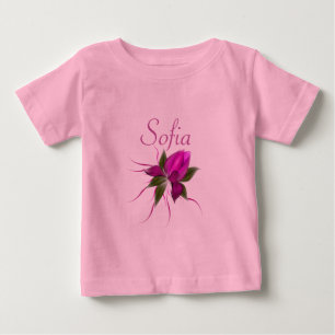 Vector Flower Personalised Baby T-Shirt