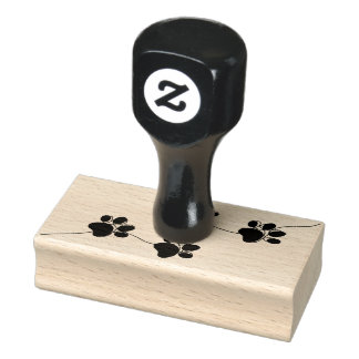 vector footprint drawn rubber stamp