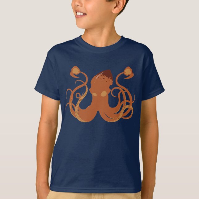 Vector Giant Squid Kid's Dark T-Shirt (Front)