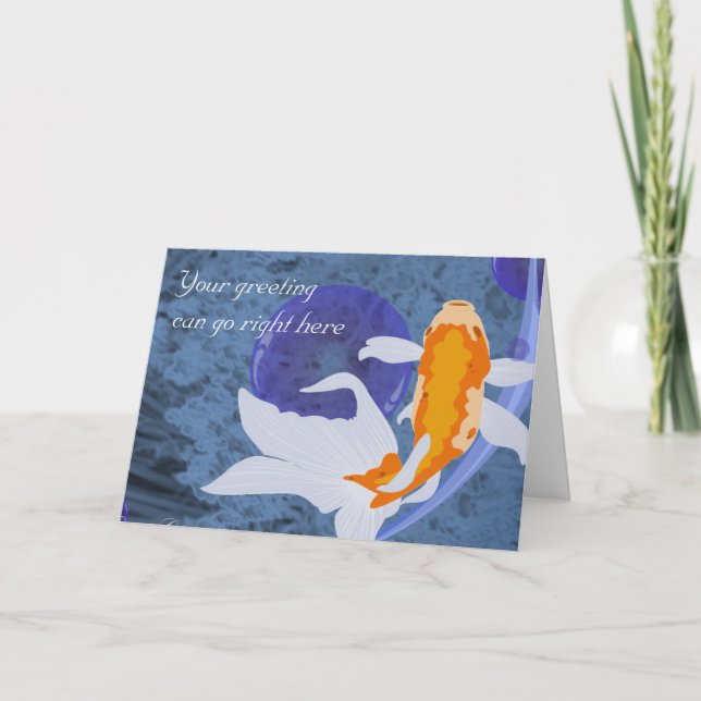 Vector Goldfish Greeting Card (Front)