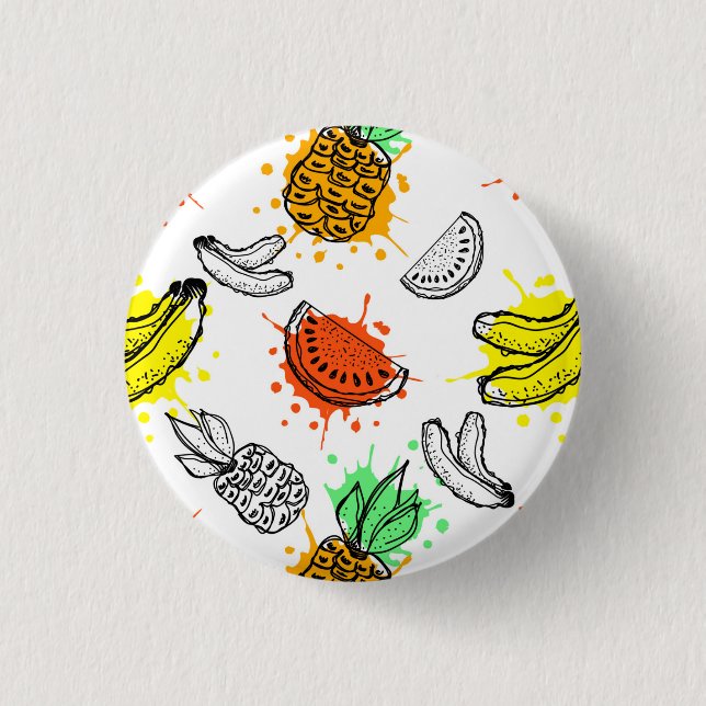 Vector Graphic Seamless Pattern 3 Cm Round Badge (Front)