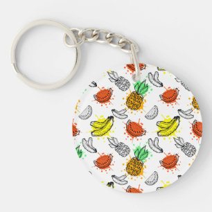 Vector Graphic Seamless Pattern Key Ring