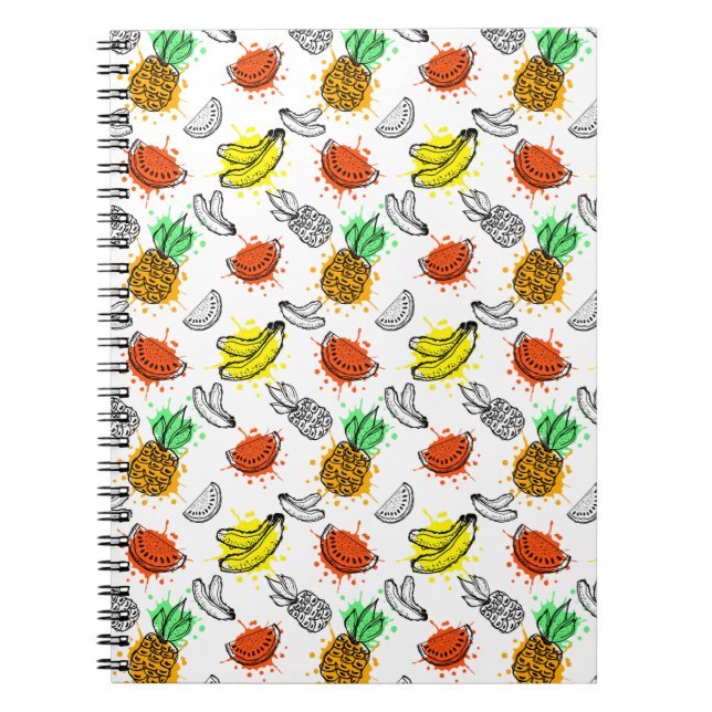 Vector Graphic Seamless Pattern Notebook (Front)