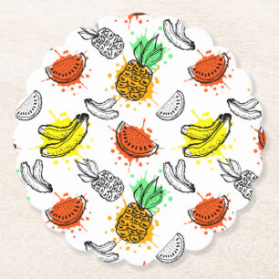 Vector Graphic Seamless Pattern Paper Coaster
