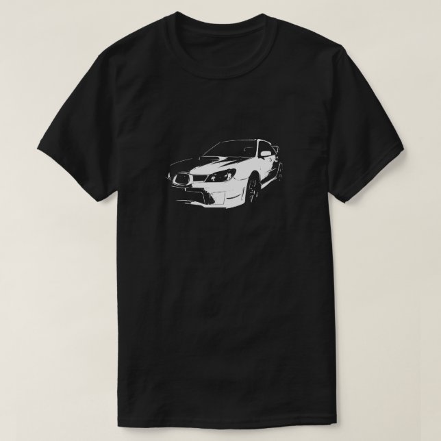 Vector Image White Subaru Impreza WRX STI T-Shirt (Design Front)