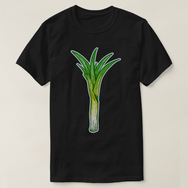 Vector leek vegetable plant T-Shirt (Design Front)