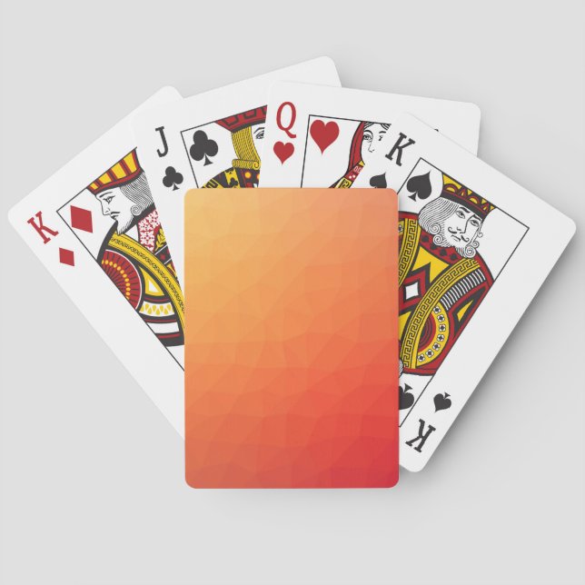 Vector orange texture playing cards (Back)