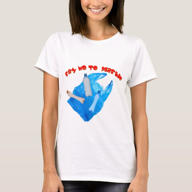 Vector say no to plastic T-Shirt (Front)