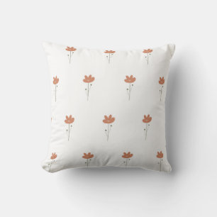 vector seamless botanical pattern with flowers in  cushion