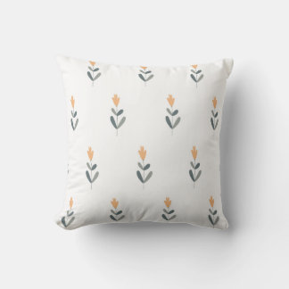 vector seamless botanical pattern with little flow cushion
